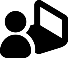 Laptop User Contour Svg Vector, Free Vectors File